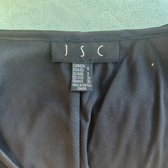 JSC Black Crochet Long Dress Size 6 -Like New - Picture 11 of 12